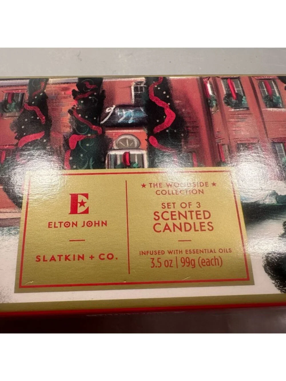 Elton John The Woodside Collection Set 3 Scented Candles Slatkin Essential Oils